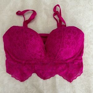 Pink padded bralette